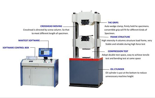 Computer Control Universal Materials Tensile Strength Testing Pull Test Machine